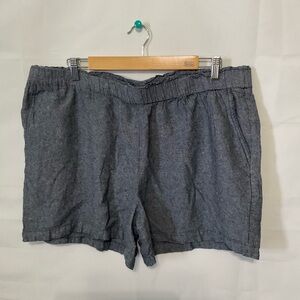 Liz Claiborne linen blend shorts with elastic waist Size XL